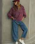 CERES LIFE | MAGGIE TAPERED BARREL JEAN - FRESH INDIGO