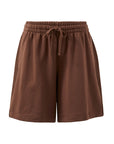 CERES LIFE | LULU REVERSE PANEL SHORT - CHOCOLATE