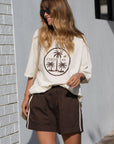 CERES LIFE | LIV OVERSIZED TEE - ISLAND PALMS