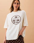 CERES LIFE | LIV OVERSIZED TEE - ISLAND PALMS