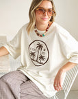 CERES LIFE | LIV OVERSIZED TEE - ISLAND PALMS