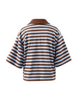 CERES LIFE | ARLIE SHORT SLEEVE RUBGY - CHOC / CHALK STRIPE
