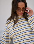 CERES LIFE | BEAU LONG SLEEVE SLOUCHY TEE - BUTTER BRUNETTE