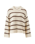 CERES LIFE | LILA KNIT CREW - ECRU STRIPE
