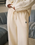 CERES LIFE | IVY WIDE LEG TRACKPANT - MARSHMELLOW