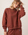CERES LIFE | QUINN SLOUCHY CREW - BURNT TOFFEE