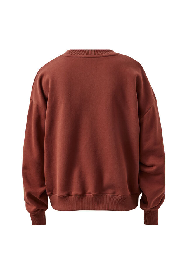 CERES LIFE | QUINN SLOUCHY CREW - BURNT TOFFEE