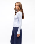 MINT | SITA LONG SLEEVE TEE - BABY BLUE