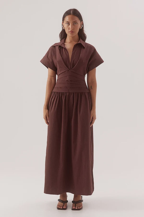 SOVERE STUDIO | LYRA DRESS - CHOCOLATE