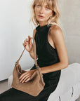 VESTIRSI | EDEN BROWN SUEDE SHOULDER BAG