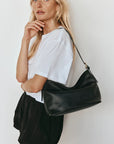VESTIRSI | EDEN BLACK LEATHER SHOULDER BAG