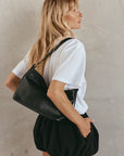 VESTIRSI | EDEN BLACK LEATHER SHOULDER BAG