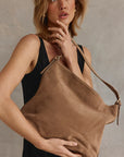 VESTIRSI | SAVANNAH BROWN SUEDE HOBO BAG