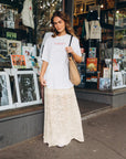 MINT | EDIE LACE MAXI SKIRT - CREAM