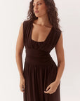 SOVERE | ZABELLE DRESS - DARK CHOCOLATE