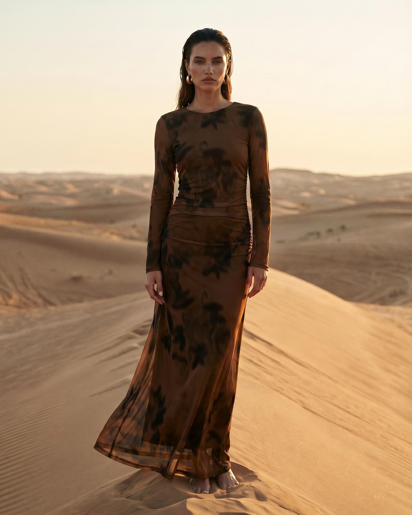 MINT | SHEER BLUR DRESS