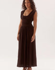 SOVERE | ZABELLE DRESS - DARK CHOCOLATE