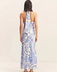 SHONA JOY | FRANCIS RUCHED HALTER MIDI DRESS