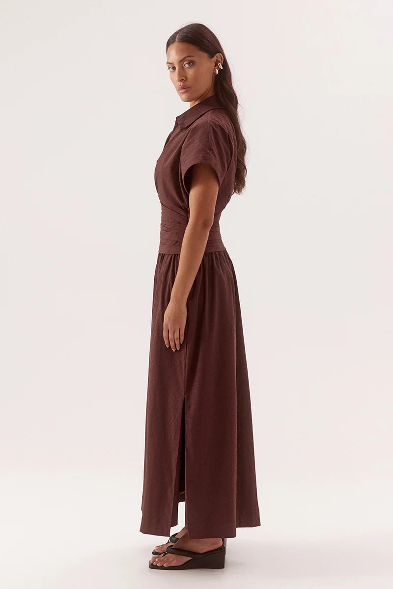 SOVERE STUDIO | LYRA DRESS - CHOCOLATE