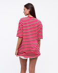 MINT | MIMI STRIPE TEE - RED / PINK