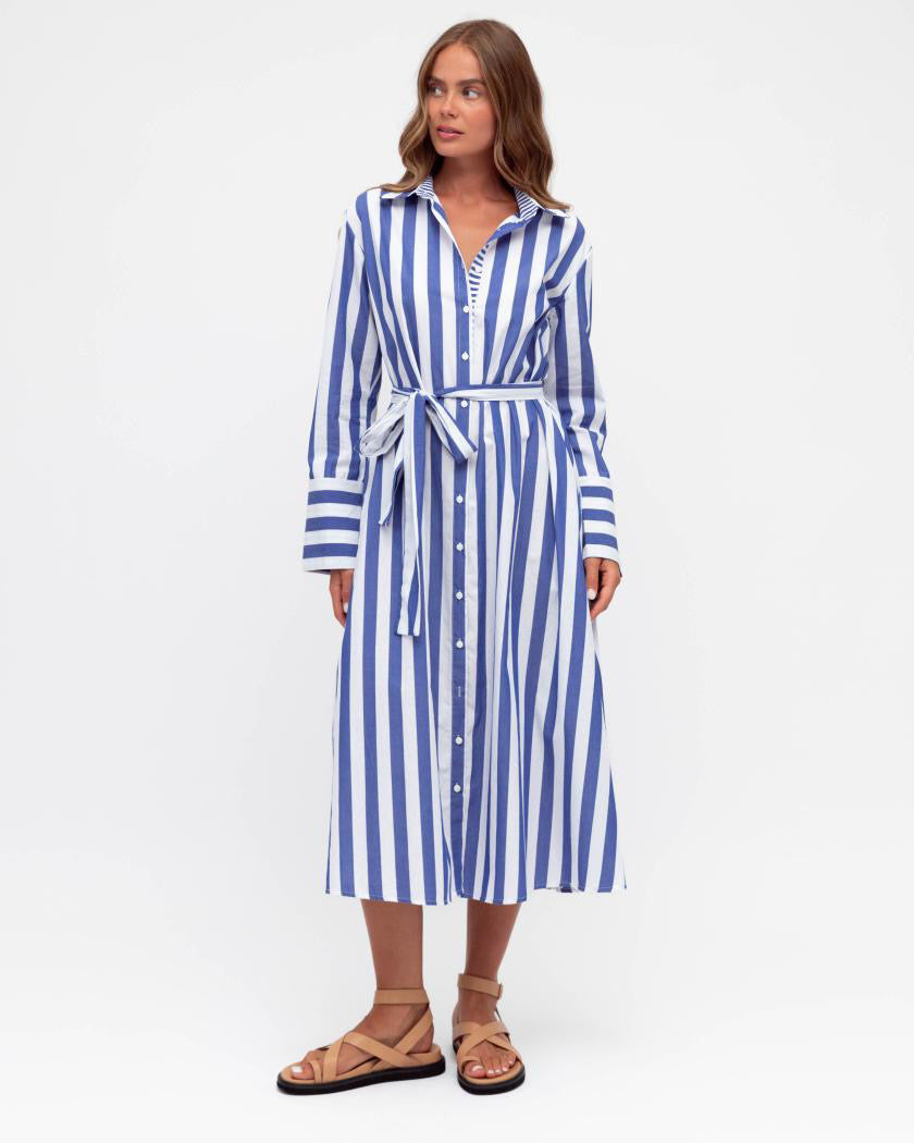 MINT | STRIPE SHIRT DRESS
