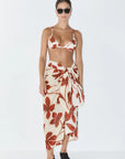 ZULU & ZEPHYR | COTTON SARONG - RUBY FLORAL