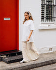 MINT | EDIE LACE MAXI SKIRT - CREAM