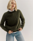 WORLD OF NOMADS | ADELE CREW NECK KNIT - MOSS