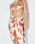 ZULU & ZEPHYR | COTTON SARONG - RUBY FLORAL