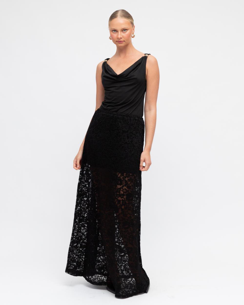 MINT | EDIE LACE MAXI SKIRT