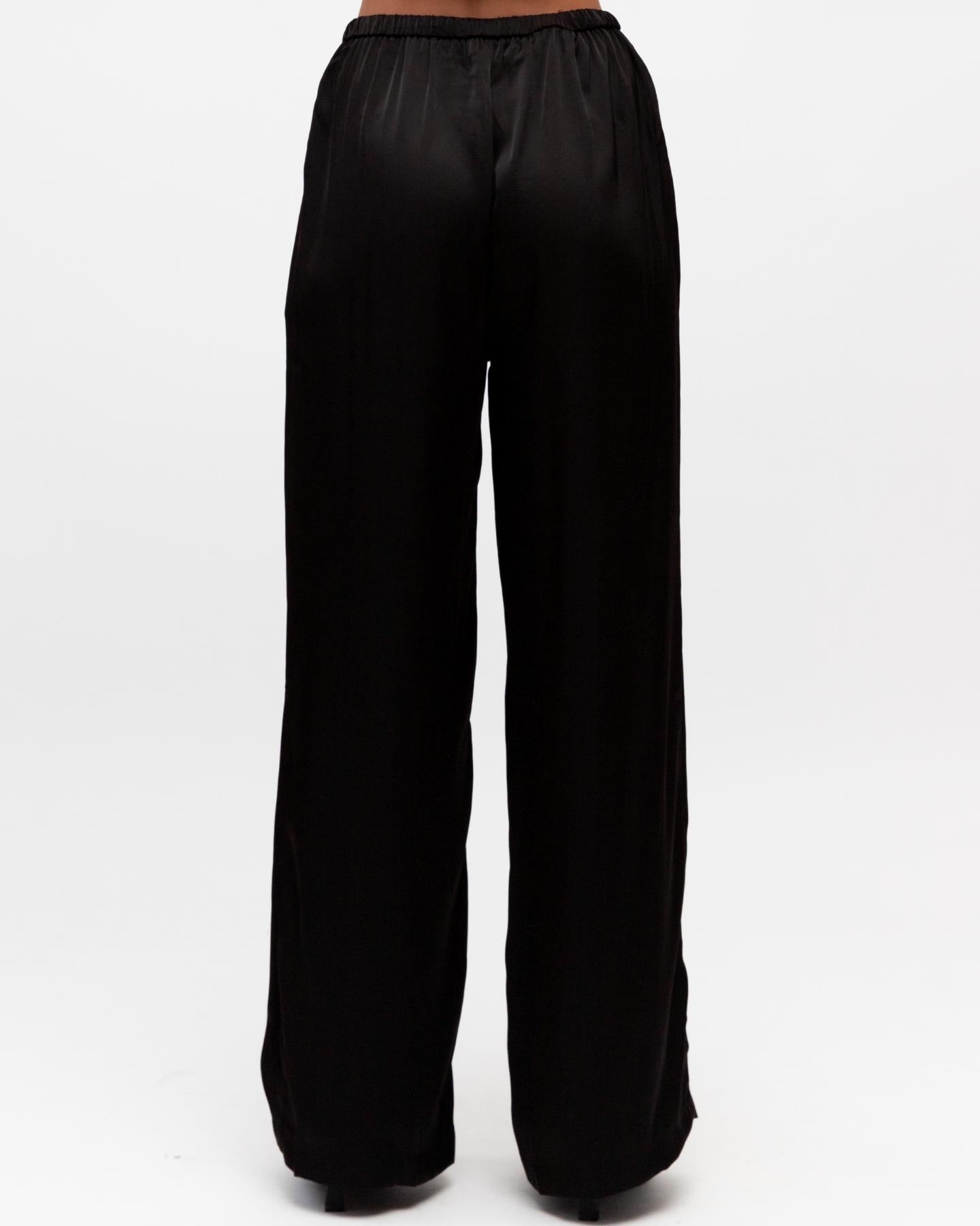 MINT | TEXTURED PANTS - BLACK