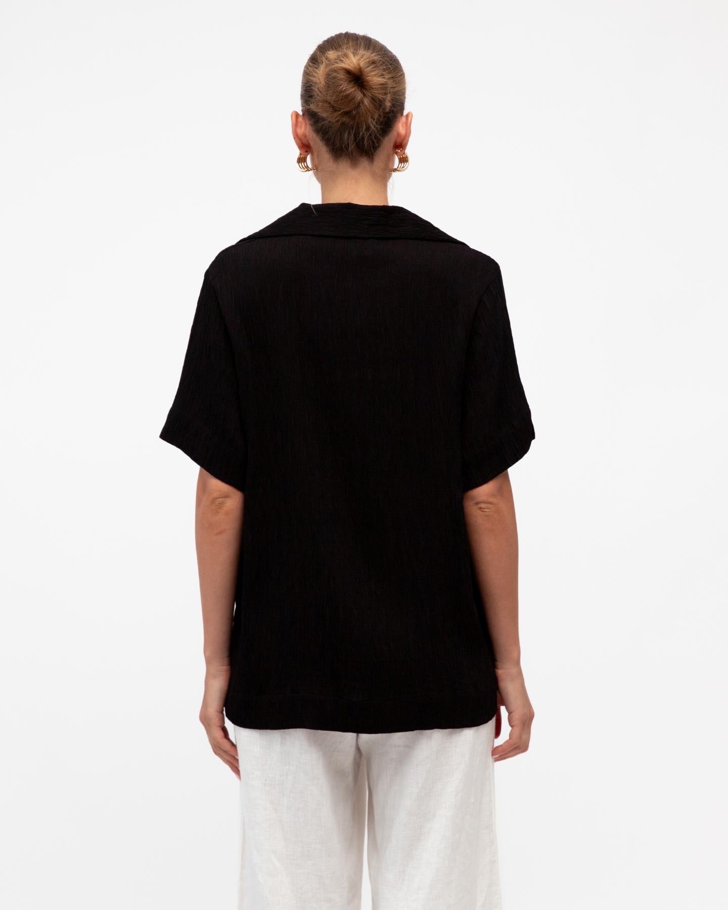 MINT | TEXTURED SHIRT - BLACK