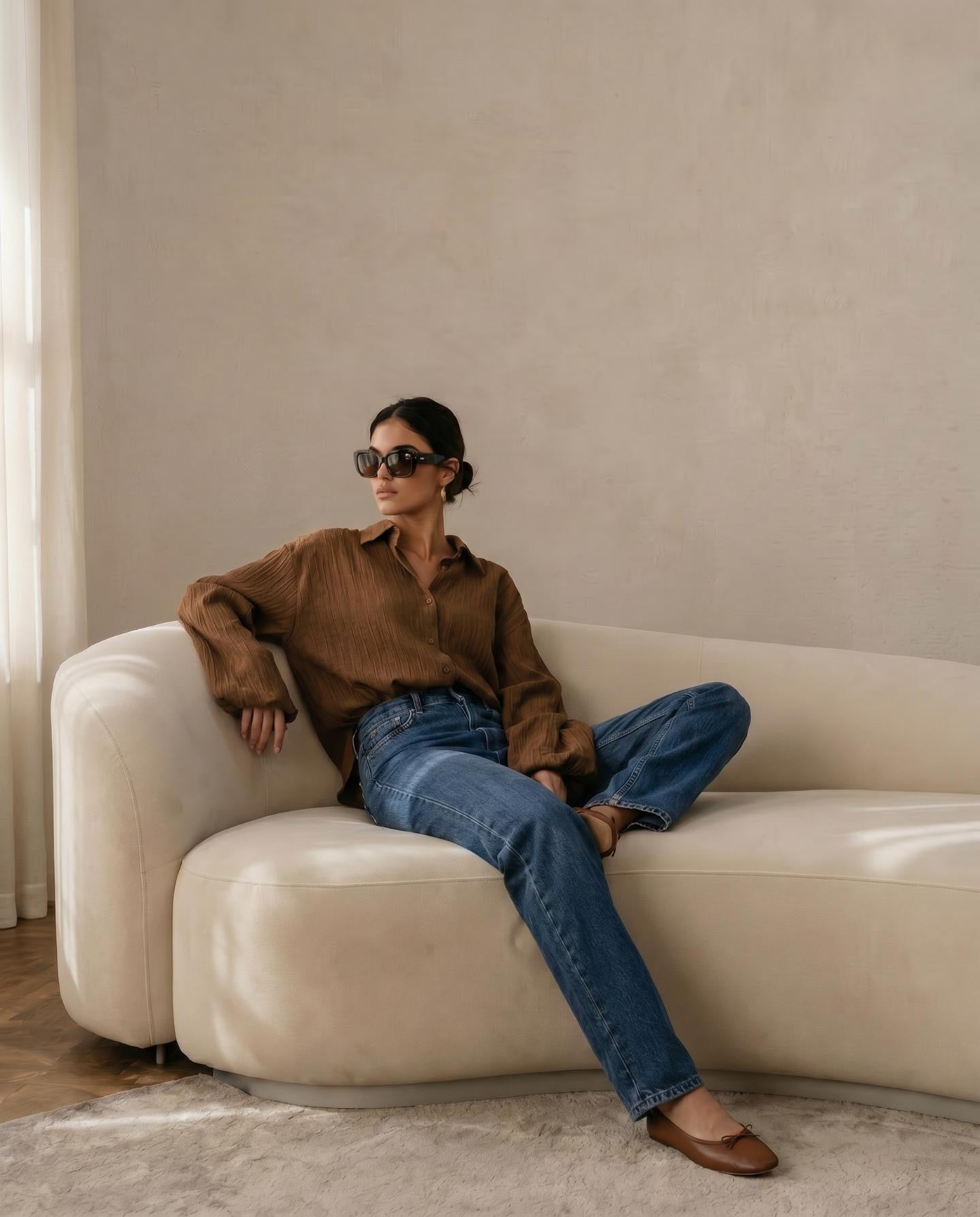 MINT | TIA BALLOON SLEEVE SHIRT