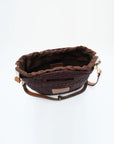 NIM | LEATHER TRIMMED RAFFIA BB - COCOA