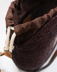 NIM | LEATHER TRIMMED RAFFIA BB - COCOA