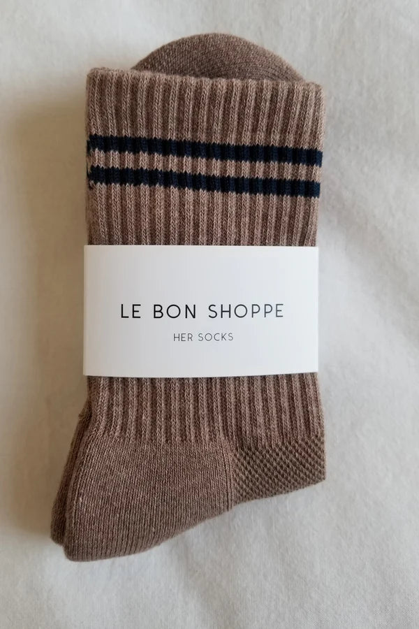 LE BON SHOPPE | BOYFRIEND SOCKS - COCOA