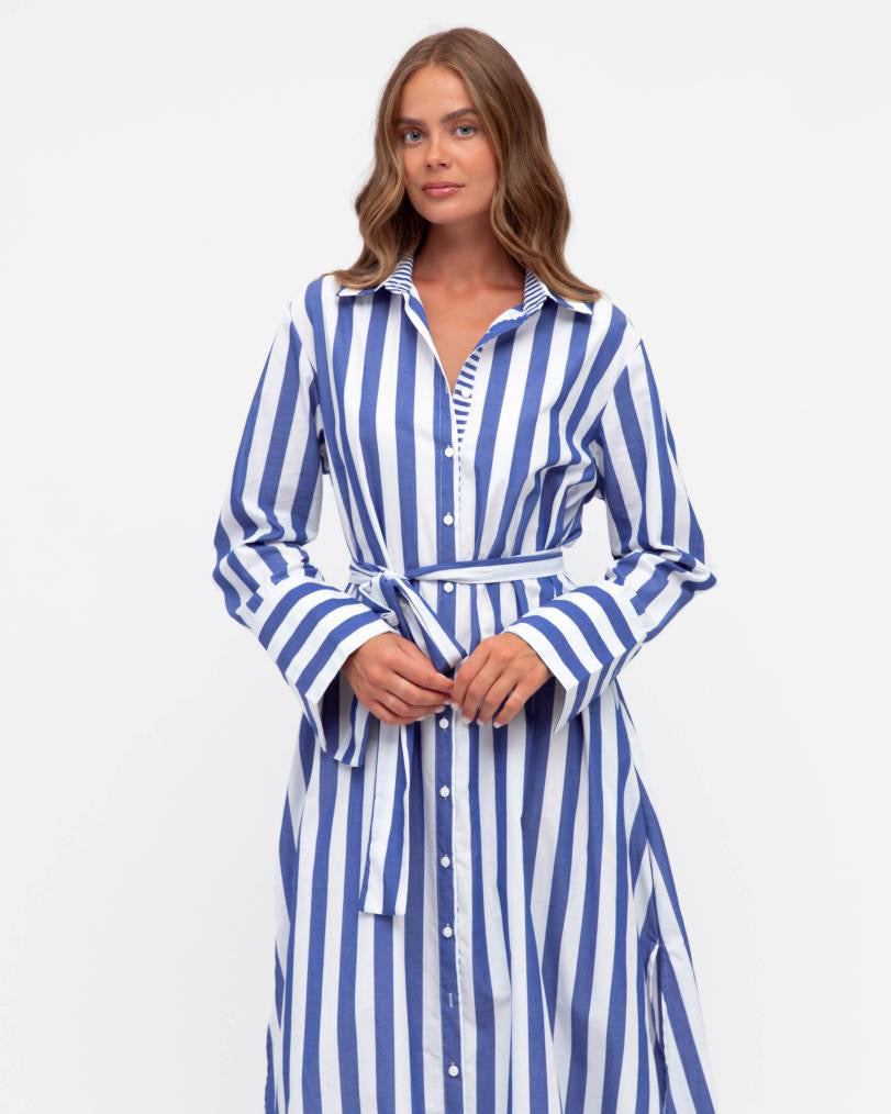 MINT | STRIPE SHIRT DRESS