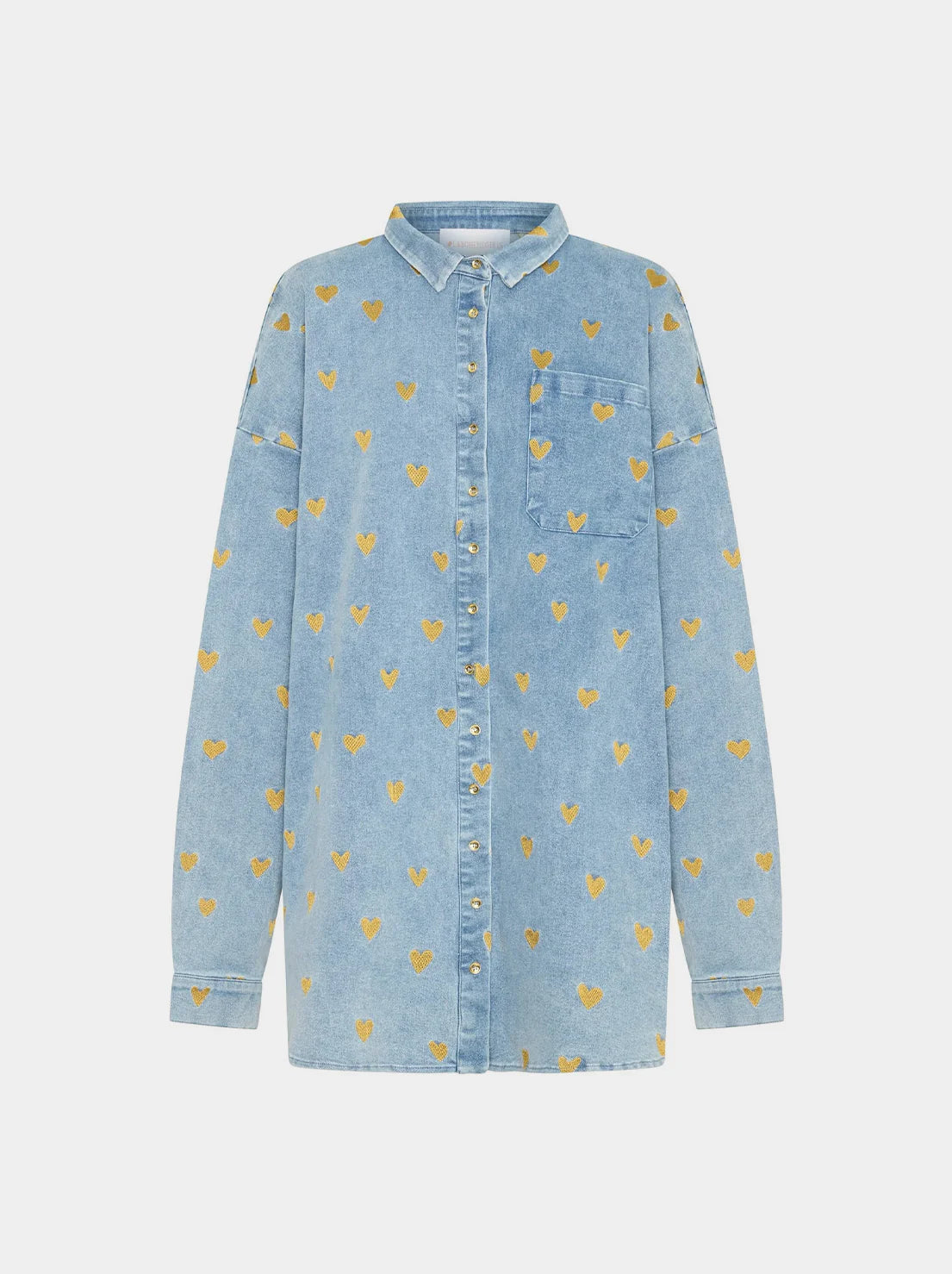 LA BOHEME GIRLS | CLYDE SHIRT - DENIM HEARTS