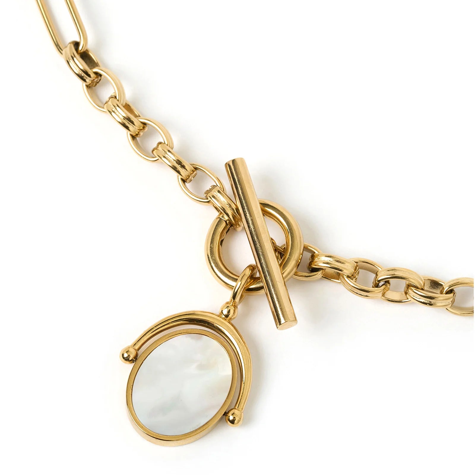 ARMS OF EVE | DELILAH SPINNER NECKLACE - ROSE QUARTZ
