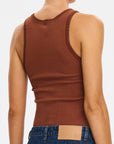 KIVARI | TALLULAH TANK TOP - CHOCOLATE