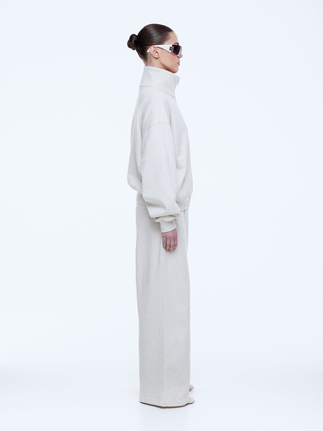ENA PELLY | PARIS TERRY ZIP THRU SWEATER