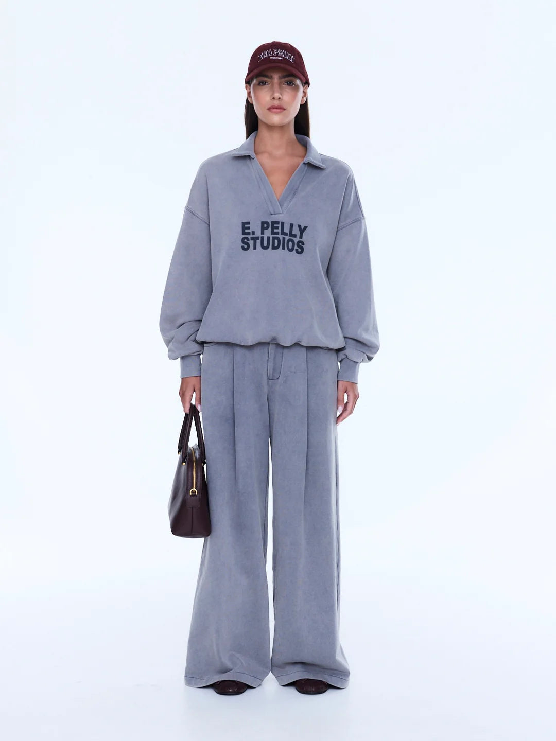 ENA PELLY | IVA JERSEY POLO - DOVE GREY