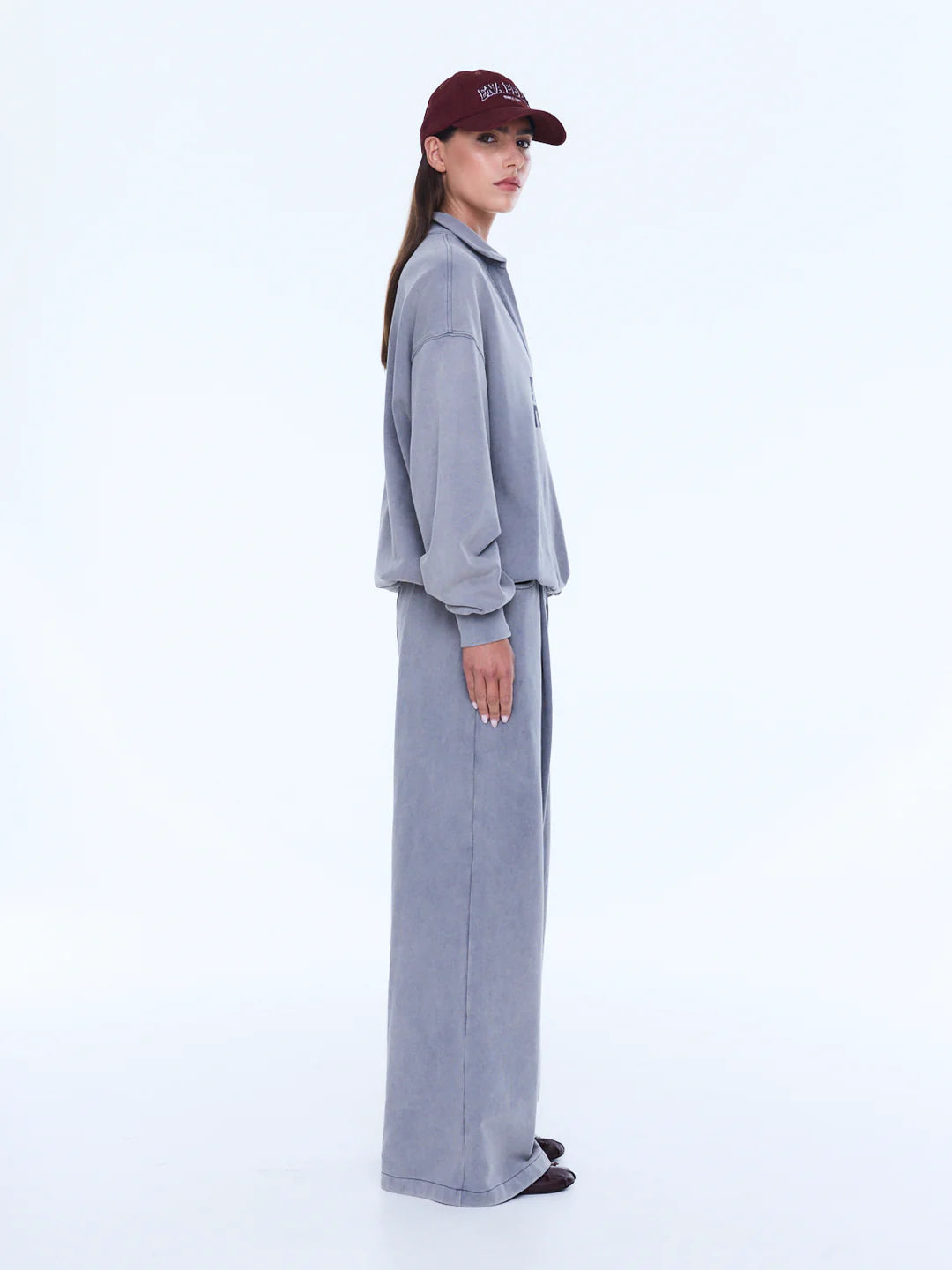 ENA PELLY | IVA JERSEY POLO - DOVE GREY