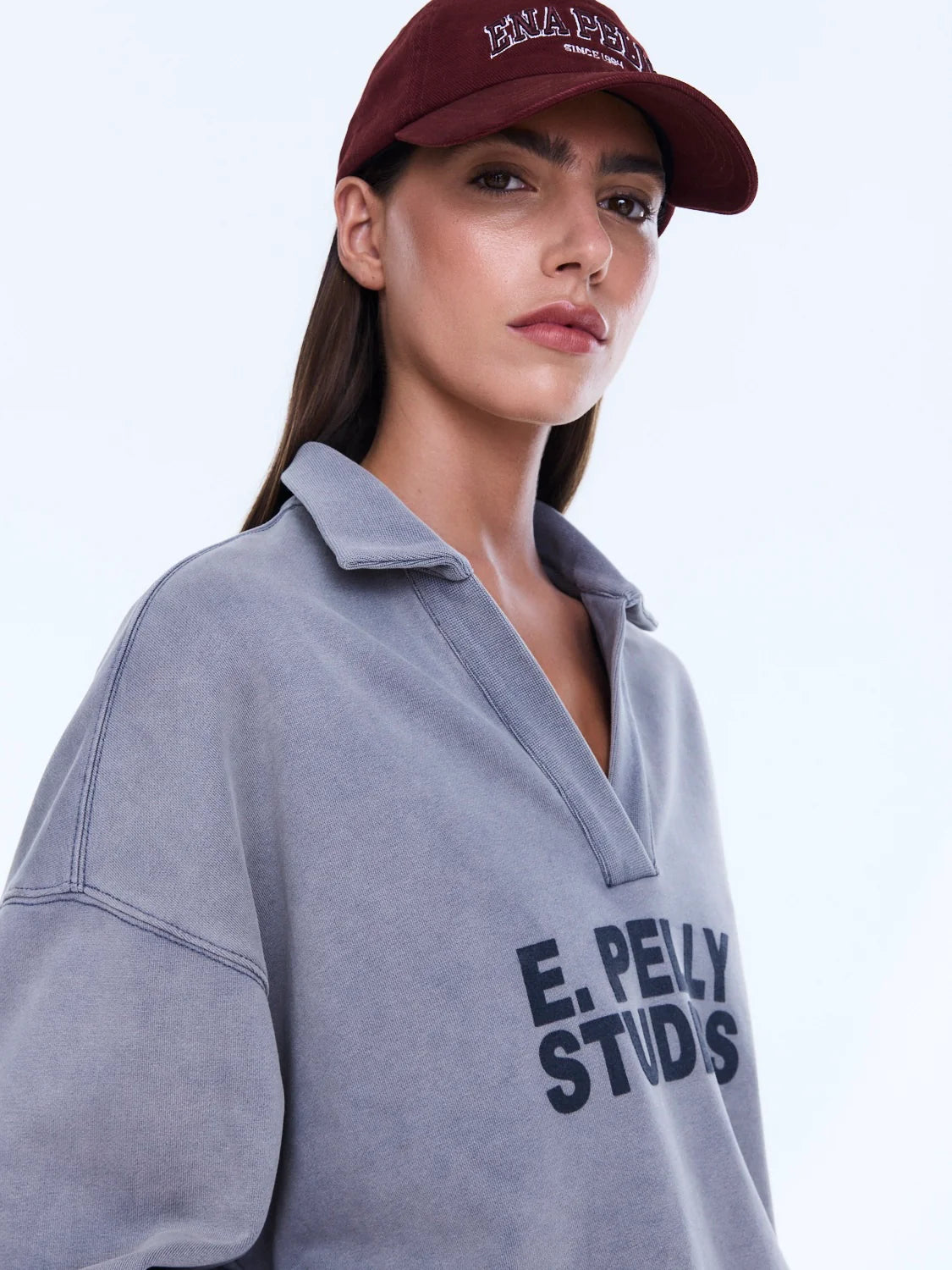ENA PELLY | IVA JERSEY POLO - DOVE GREY