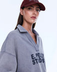 ENA PELLY | IVA JERSEY POLO - DOVE GREY