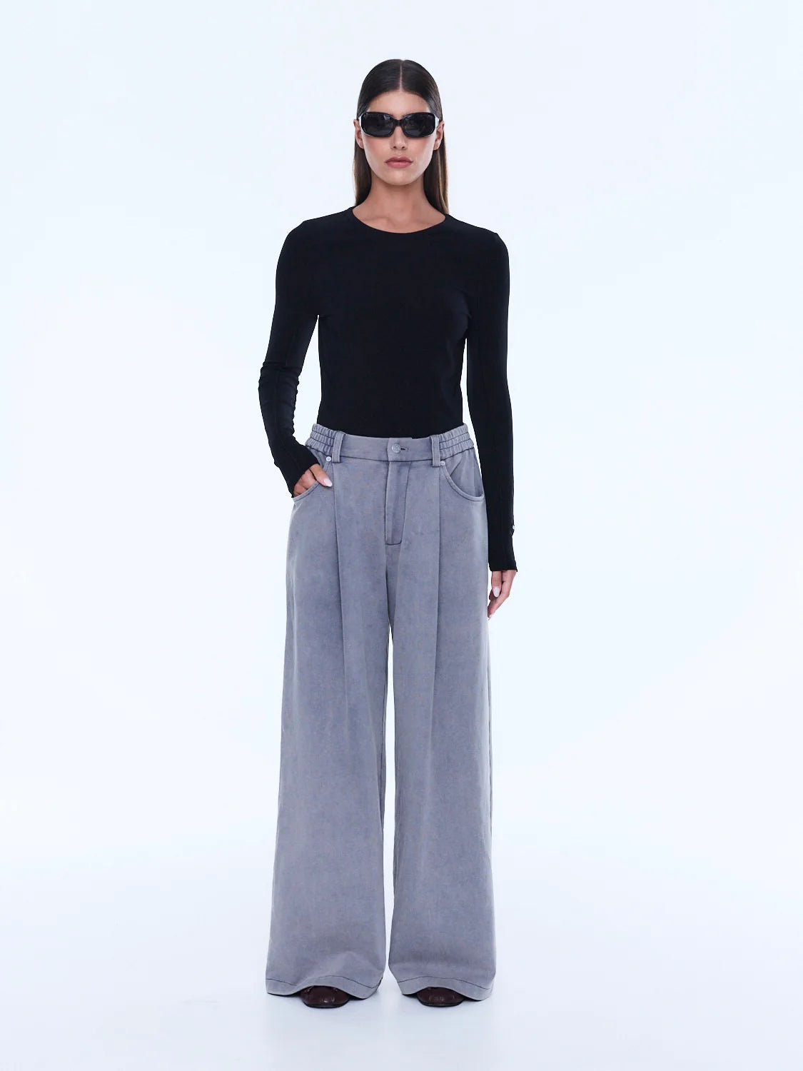 ENA PELLY | IVA JERSEY PANT - DOVE GREY