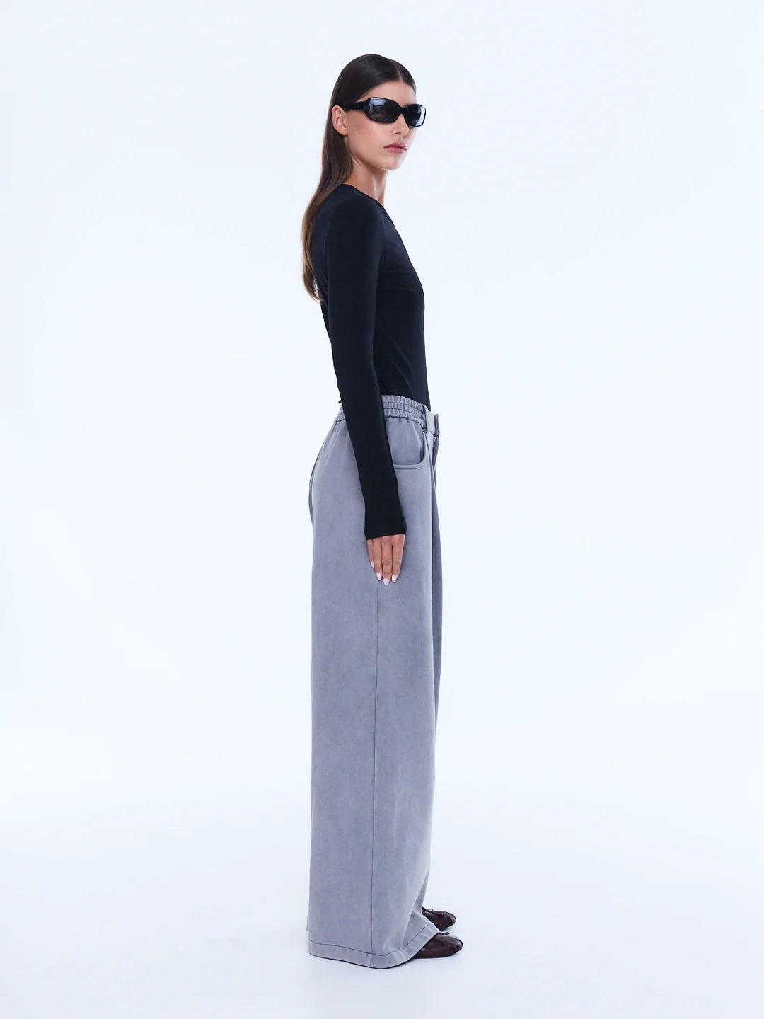 ENA PELLY | IVA JERSEY PANT - DOVE GREY