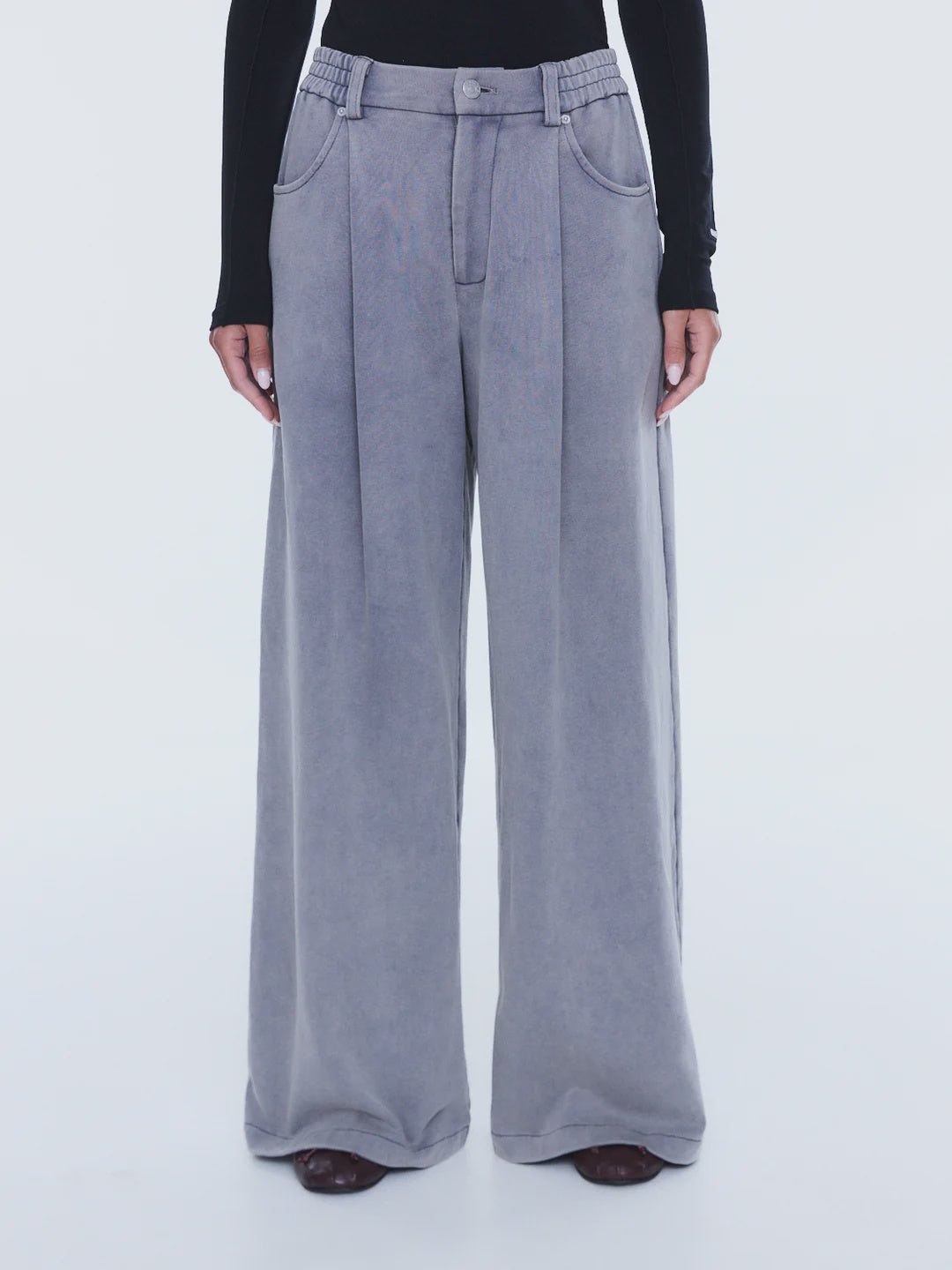 ENA PELLY | IVA JERSEY PANT - DOVE GREY
