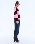 ENA PELLY | MIKAELA KNIT SWEATER - CHERRY STRIPE