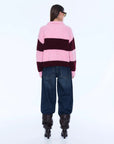 ENA PELLY | MIKAELA KNIT SWEATER - CHERRY STRIPE